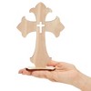 Bright Creations 12 Pack Wooden Crosses for Crafts, Unfinished Wood Crosses for Centerpieces, Decor (3 Sizes) - 4 of 4