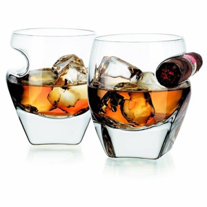 Godinger Silver Set of 2 Arturo Cigar Double Old Fashion Glasses - 1 of 3