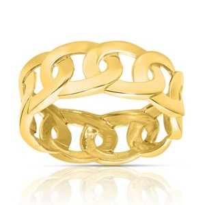 10k Yellow Gold Cuban Women's Ring - 1 of 4