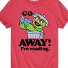 Boys' - Sesame Street - Oscar Go Away Im Reading Short Sleeve Graphic T-Shirt - 2 of 4