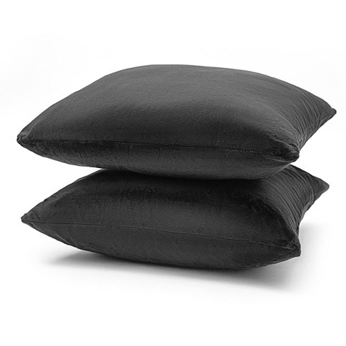 Cheer Collection Velour Throw Pillows - Set of 2 Decorative Couch Pillows -  18 x 18 - Cheer Collection