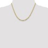 Black Bow Jewelry 4mm, 10k Yellow Gold, Concave Figaro Chain Necklace - 2 of 4