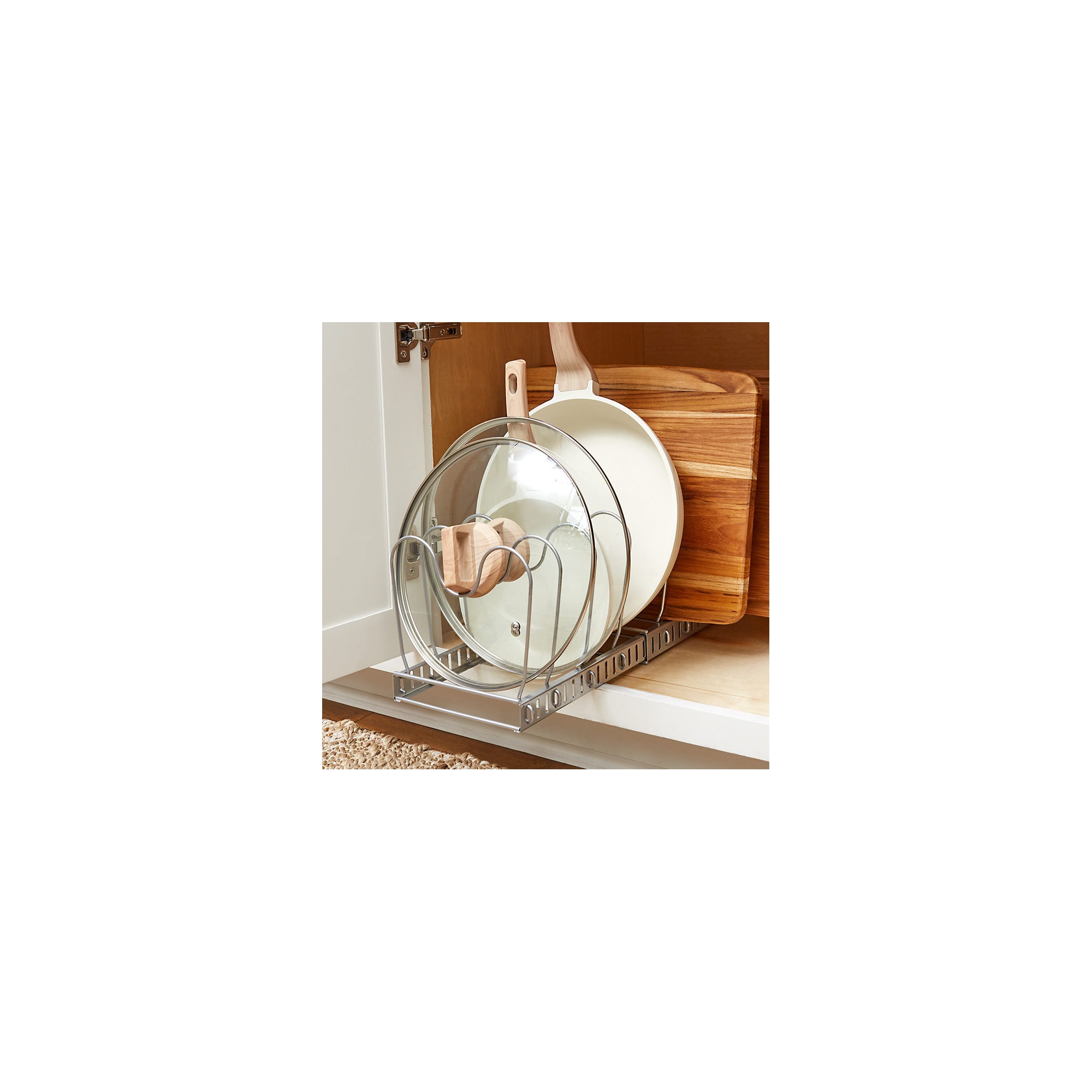 The Lakeside Collection Expandable Pantry Pan and Pot Lid Organizer - Kitchen -