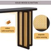 Whisen Rustic Rattan Entryway Table, Narrow Hallway Console Table for Entrance and Living Room - 4 of 4