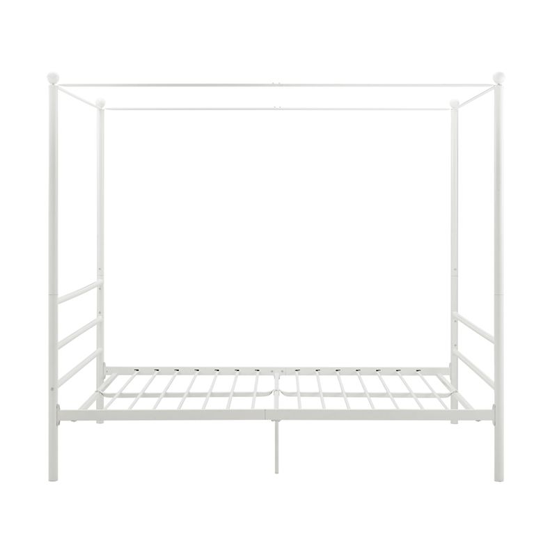 Kora Metal Canopy Bed in Full White - DHP, 4 of 11