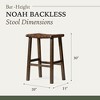 Maven Lane Noah High Back Vegan Leather Bar Height Bar Stool - 3 of 4