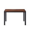 Okak Rectangular Wooden Dining Table  Large Kitchen Table with Veneered MDF Wood Structure for Dining Room, Walnut - 2 of 4