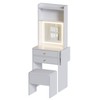 CAVINAS Vanity Desk with Mirror Vanity with Stool, Drawers and Multilayer Storage Shelves for Apartment, Bedroom - 2 of 4