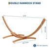 GustoWave Wood Hammock Stand Only,Universal Wood Hammock Stand with Chains and Carabiners,Curved Wood Hammock Stand for Outside Patio Backyard Indoor - 4 of 4
