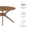 Modway Crossroads Coffee Table – Round Wood Center Table with Modern Rustic Base Design - 3 of 4