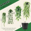 Aoibox 4Pcs Fake Hanging Plants Artificial Ivy Vine Faux Eucalyptus Boston Fern String of Pearls for Living Room Bedroom Boho Wall Shelf Decor - 2 of 4
