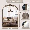 Ornate Baroque Vintage Gold Mirror - Arched Antique Brass Mirror with Full Metal Frame - Perfect for Entryway, Fireplace, Living Room - 3 of 4