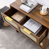 NicBex 3 Drawer Dresser Modern Rattan Chests of Drawers with Wide rawers and Metal Handles Dresser Cabinet for Living Room, Hallway, Entrance - 4 of 4