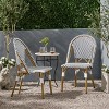 Christopher Knight Home Elize 2pk Outdoor French Cafe Chairs: Rust-Resistant Aluminum & PE Rattan - 2 of 4