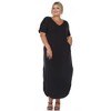 Plus Size Short Sleeve V-neck Maxi Dress - 2 of 4