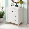 Mshliw 30 Inch Bathroom Vanity with Ceramic Sink, Solid Wood Frame Freestanding Cabinet with 3 Drawers, Soft Close Doors, Modern Storage Vanity - 2 of 4