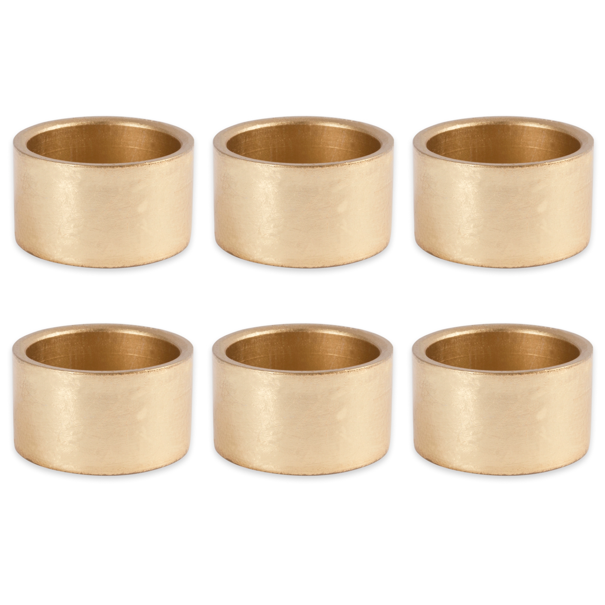 DII Napkin Ring Set, 6 Piece, Gold