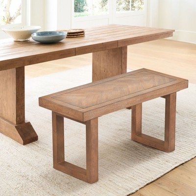 COLAMY Small Dining Bench, Wood Bench for Dining Room, Table, Entryway