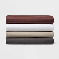 500 thread count washed supima sateen solid sheet set