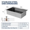 Stainless Steel Sink, Undermount Kitchen Sink Workstation with Pull-Down Faucet, Accessories, Modern Top Mount Workstation Sink - 2 of 4