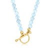 Ross-Simons 3.5-4mm Aquamarine Bead Charm-Compatible Toggle Necklace in 18kt Gold Over Sterling - 3 of 4