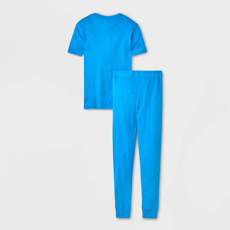 Boys' Marvel 4pc Pajama Set - Blue, 2 of 4