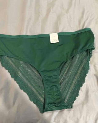 Women's Lace Back Cheeky Underwear - Auden™ Green 1X