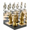 WorldWise Imports Chess Set - Camelot Gold/Silver on Black/Maple Board - 4 of 4