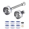 3-piece package with 6 replacement filters, faucet shower head filter system filter element, universal sink faucet cleaning element - 4 of 4