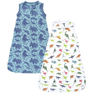 Hudson Baby Infant Boys Interlock Cotton Sleeveless Sleeping Bag, Dinosaurs - 1 of 4