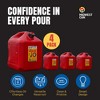 Midwest Can Company 5610 5-Gallon EPA & CARB Compliant Gas Can Fuel Container Jug with Flow Spout & Flame Shield Safety System, Red (4 Pack) - 3 of 4