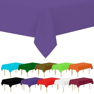 Plastic Tablecloth Disposable, Tablecloths for Rectangle Tables 54 inch. x 108 inch. Fits Tables Up to 8 Feet, Table Cloth for Party - SparkSettings - 1 of 4