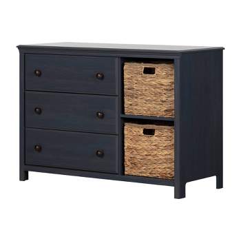 Cotton Candy 3 Drawer Dresser with Baskets - South Shore