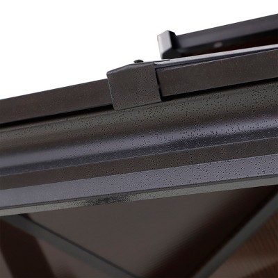 Outsunny 9' x 5' Black Hardtop BBQ Grill Gazebo