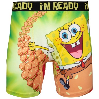Mens SpongeBob SquarePants Flying Krabby Pattys Boxer Briefs