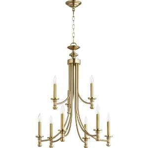 Quorum Lighting Rossington 9-Light Aged Brass Chandelier - 1 of 1