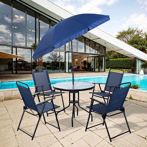 Celebalcony 4 - Person Outdoor Patio Dining Set Blue - 1 of 4