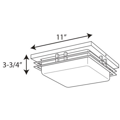 Antique Bronze Glass LED Flush Mount Light