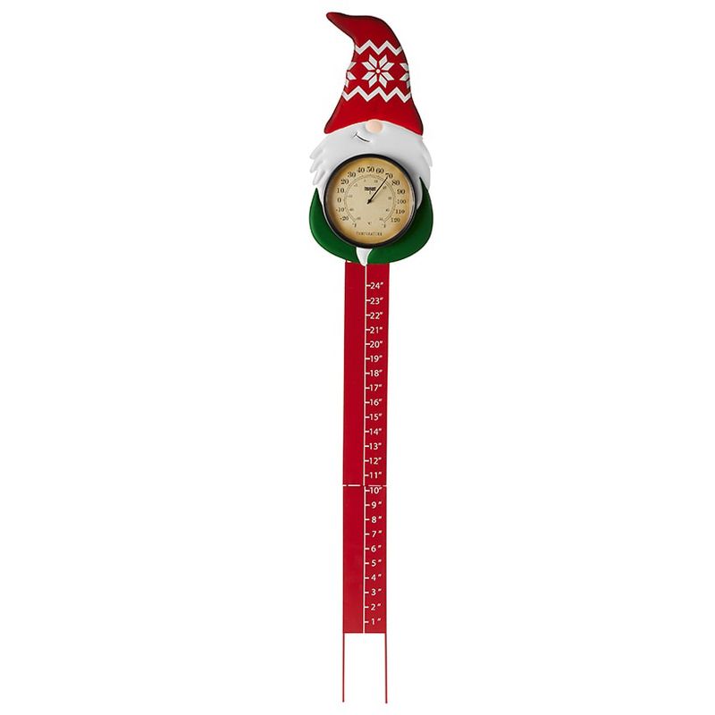 The Lakeside Collection Snow Gauge & Thermometer Gnome, 1 of 5