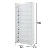 10 Shelf Organizer Shoe Rack with Cover to Hold 30 Pair Shoes, 31.5 in W x 13.46 in D x 69.09 in H, White - 2 of 4
