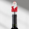 Unique Bargains Santa Claus Bottle Stopper Zinc Alloy Aluminum Alloy TPR Red White Black Silver Tone 1 Pc - 2 of 3