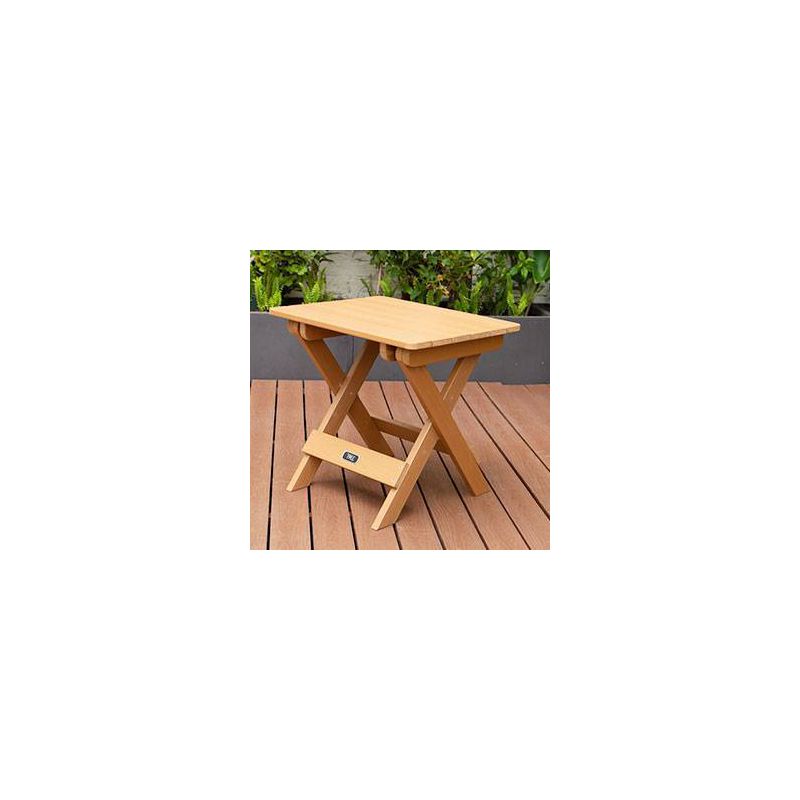 Outdoor Adirondack Portable Folding Side Table - Brown - WELLFOR, 4 of 6