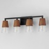 Maxim Lighting Carpenter 4 - Light Vanity in  Walnut/Black - 4 of 4