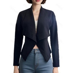Women's Long Sleeve Classic Draped Open Front Lightweight Blazer - 1 of 1