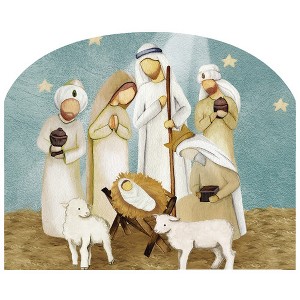Briarwood Lane Christmas Art Sign 8.25x10.25 Rejoice Nativity For Christmas Art Sign - 1 of 4