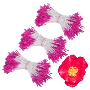 Unique Bargains Handmade Flexible Durable Plastic Artificial Flower Stamen 1mm 1080 Pcs - 1 of 4