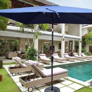Maria 6x9 ft uv-cut Patio Cantilever Umbrella with Crank and Push Button Tilt without flap, Outdoor Furniture - Maison Boucle - 1 of 4