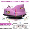 12V Kids Bumper Car w/Remote, 2-Speed Electric Ride On Toy, 360° Spin, Music, LED Lights, Safety Belt - 4 of 4