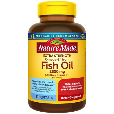 Nature Made Fish Oil 2800mg Omega-3 Softgels - 60ct