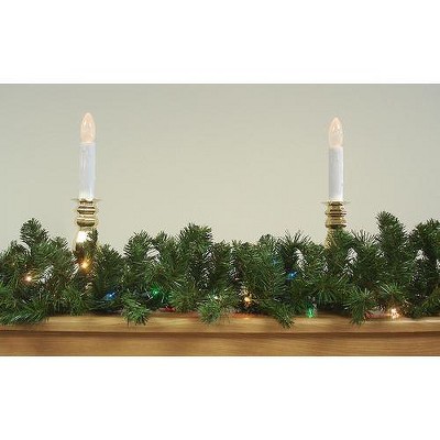 Darice 9' x 14" Pre-Lit Canadian Pine Artificial Christmas Garland - Multi Lights